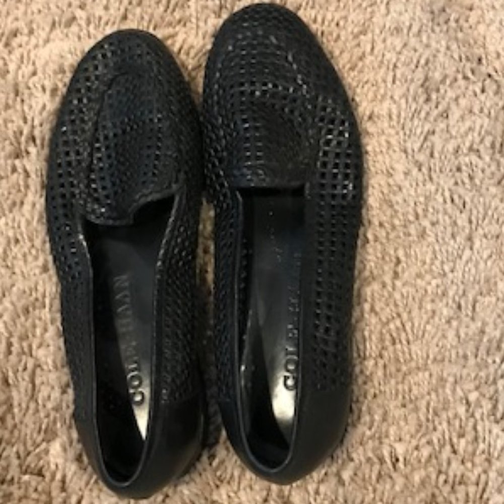 Black Woven leather Cole Haan Loafers, 6 1/2 B